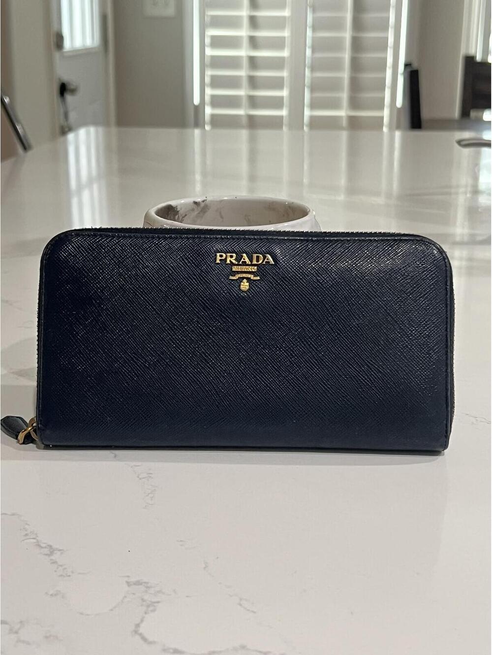 Prada Saffiano Leather Long Wallet - Baltico, with COA (2016) - Picture 2 of 8
